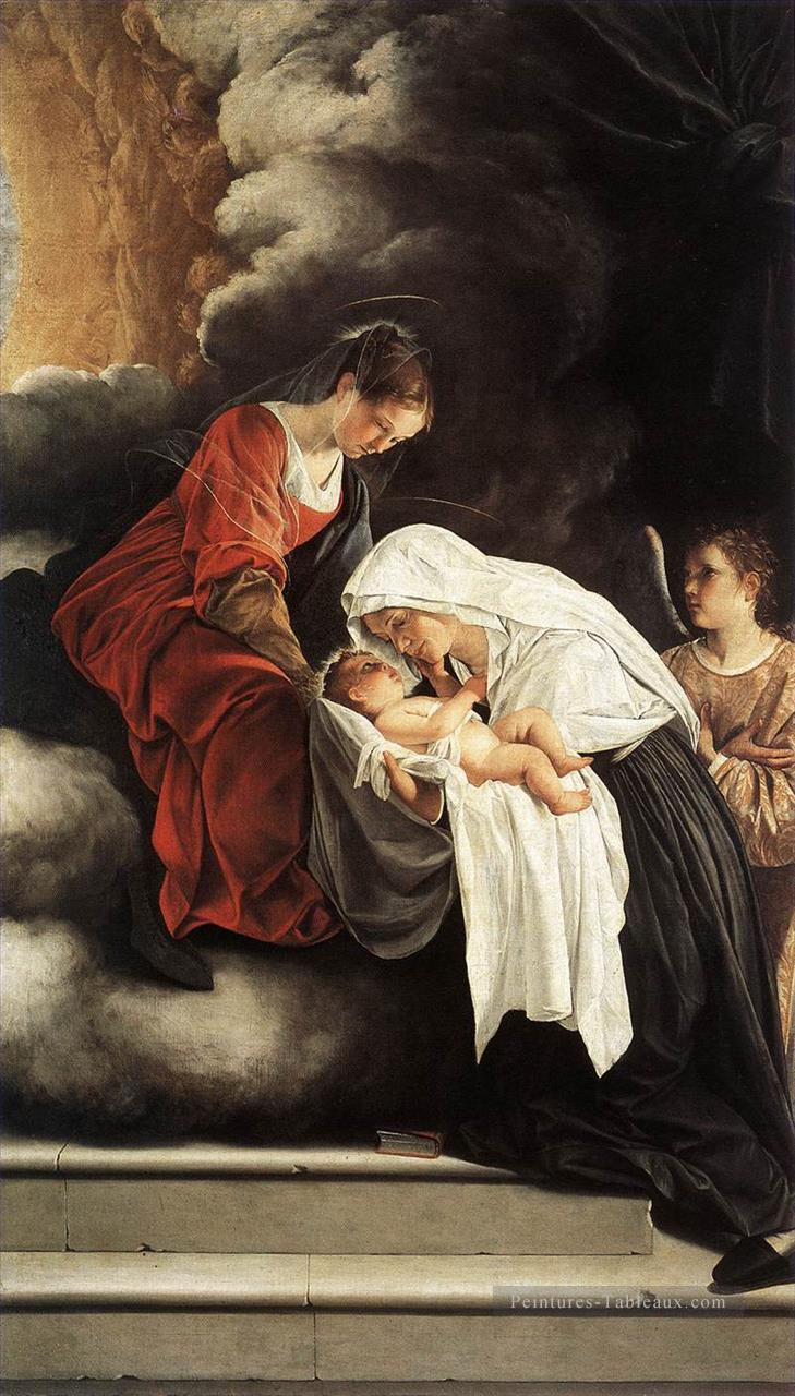 La vision de St Francesca Romana Baroque peintre Orazio Gentileschi Peintures à l'huile